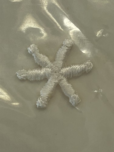 3 Vintage "In Love With" Finger Press Self-Sticking Appliques Snowflake Design - Picture 3 of 4