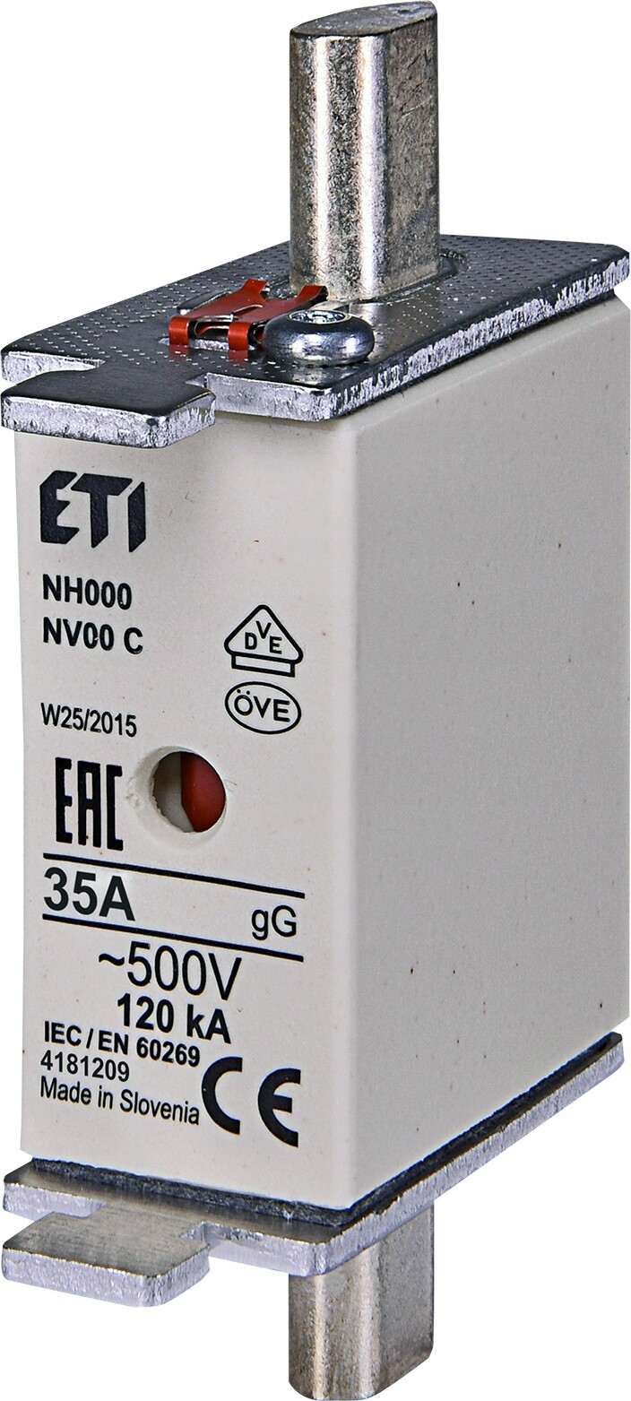 NH000 NV00C Melting Insert gG 35A/500V 120kA