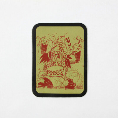 ''Indian Larry Grease Monkey'' Leather Patch - Echt Leder Aufnäher