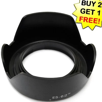 ELEFLORIDA ES-62 II Dedicated Bayonet Camera Lens Hood for Canon EF 50mm f/1.8 II