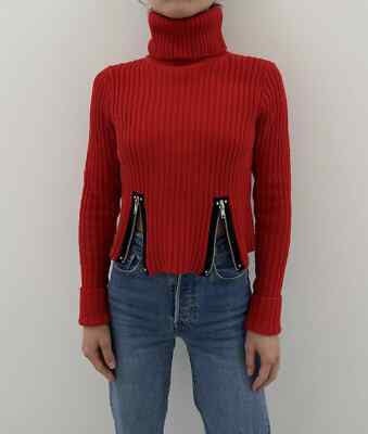 Jean Paul Gaultier Lindex Knit Red Sweater Womens Size XS | eBay