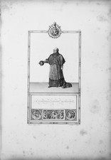 Cardinale Grand'Elemosiniere - Incisione Originale 1805-1815 - Napoleone Impero