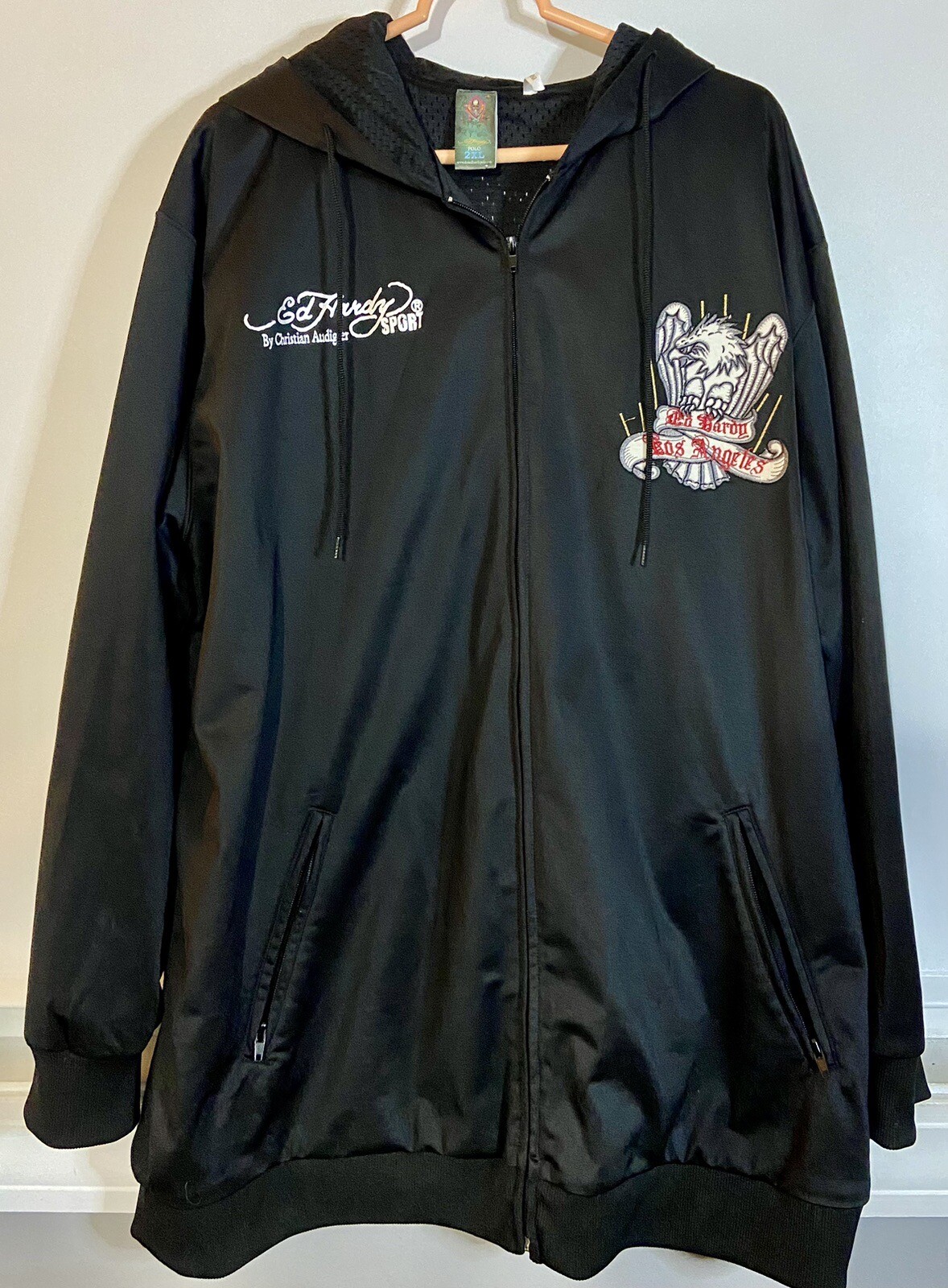 Ed Hardy Los Angeles Embroidered Eagle hoodie 2XL Rar… Gem