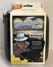 Roadhouse 5 Pack of Blues Harmonica Set with Custom Carrying Case