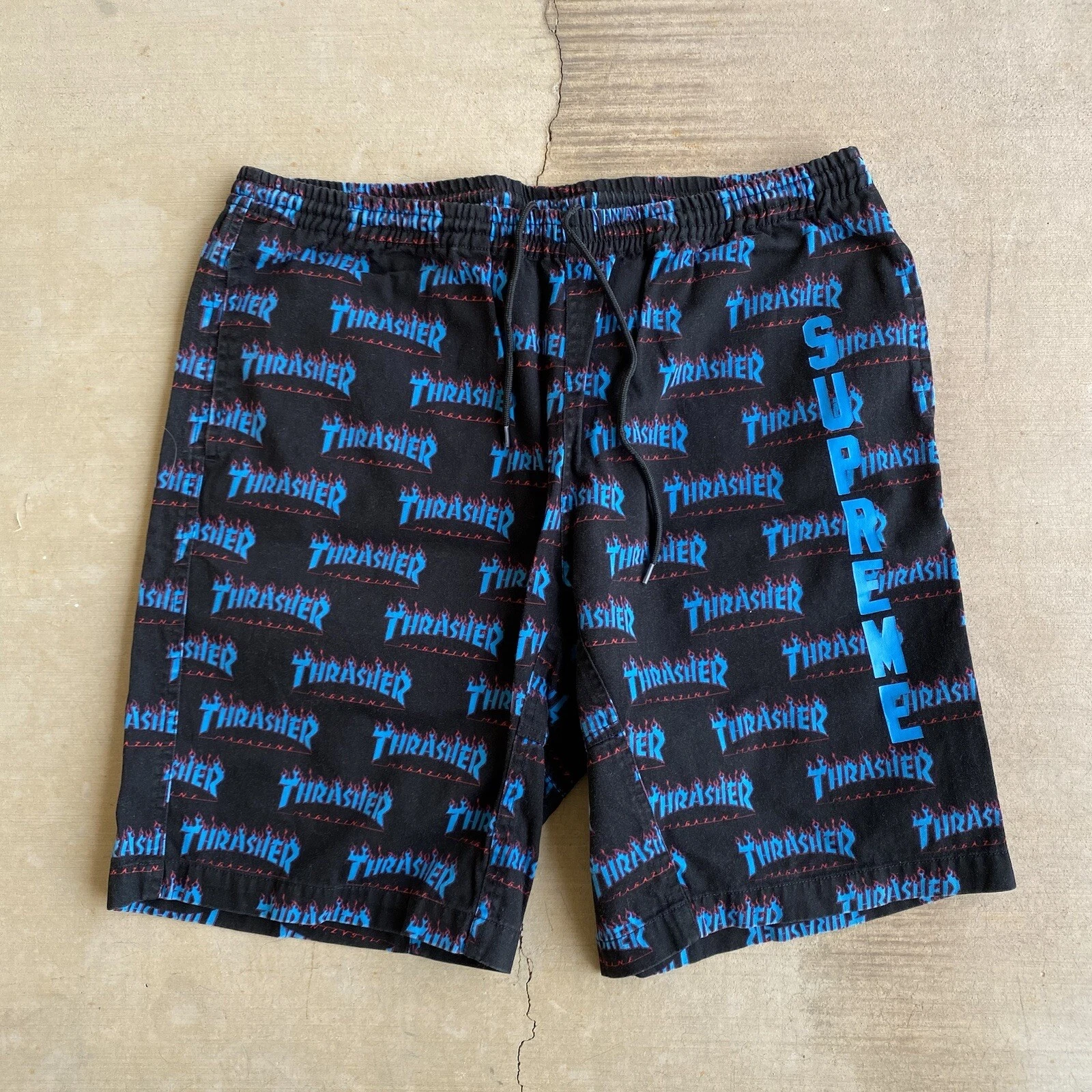 Short de skate Supreme Thrasher noir 2015