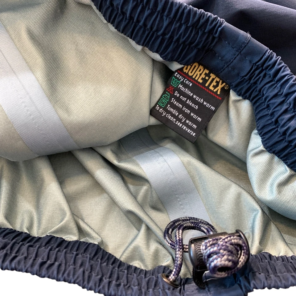 SIMMS Gore-Tex Nylon Pants Mens Medium Navy Blue Taped Seams **READ* Zip Ankle - Image 3 of 4