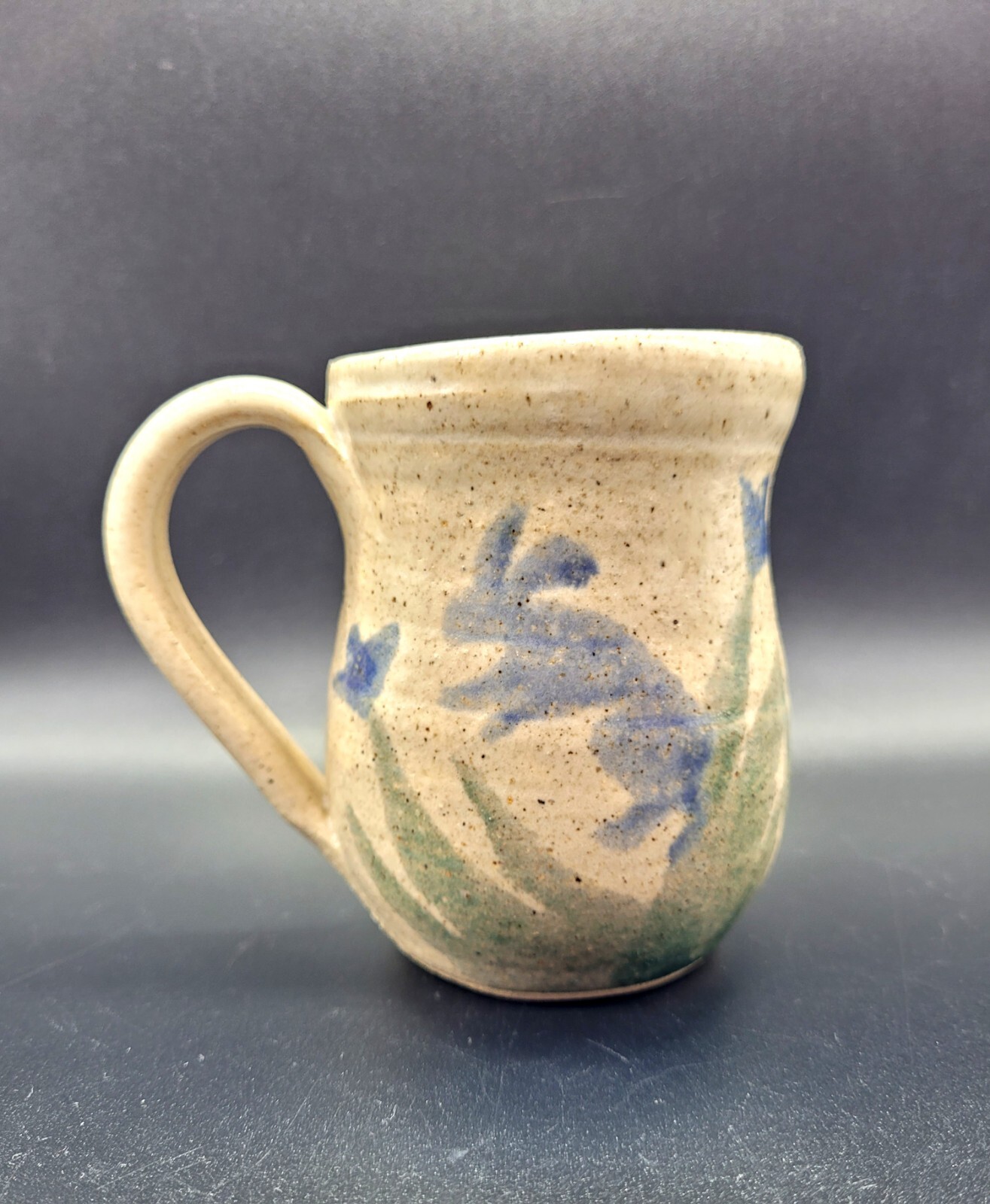 Little Mountain Pottery North Carolina Double-Sided Hopping Bunny Stoneware Mug