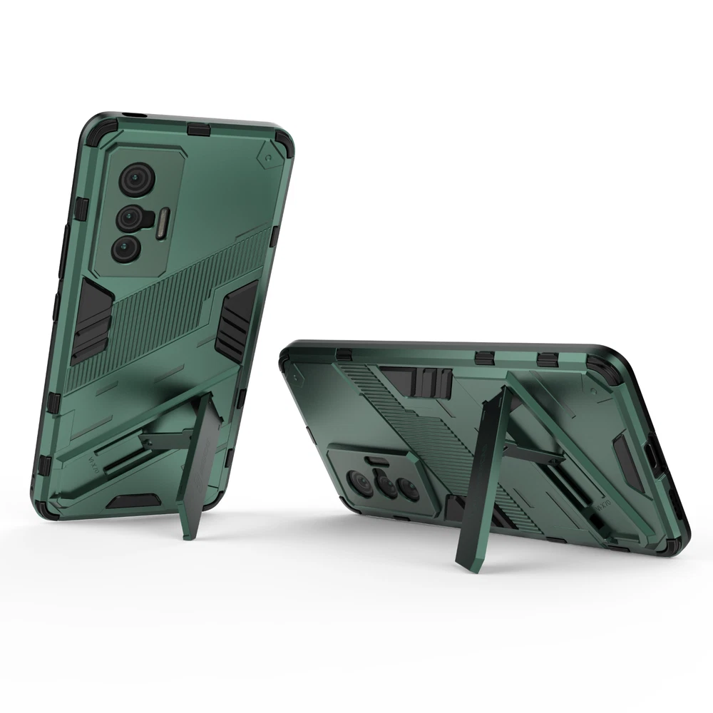 Vivo X70 Shockproof TPU PC Bumper Stand Protective Phone Case