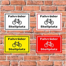 Schild Fahrräder Stellplatz -Fahrrad -  in 4 Größen - S00050-052