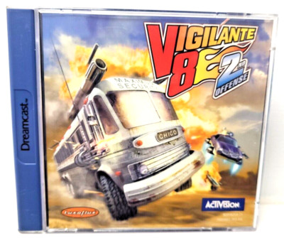 Vigilante 8 2nd Offense Sega Dreamcast PAL UK TOP DISC + MANUAL 4 PLAYER