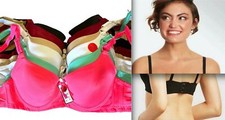 PACK OF 6 pcs BRAS, UNDERWIRE LACE Push Up Bra CUP SIZE 34-44 B C D NEW 812PK