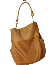 Anthropologie Liebeskind Berlin Tan Leather Jeany Hobo Bucket Bag Purse Tote