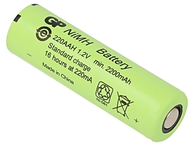 220AAH-B AA Batt: Ni-MH AA 1,2V 2200mAh Ø14,5x49,5mm GP
