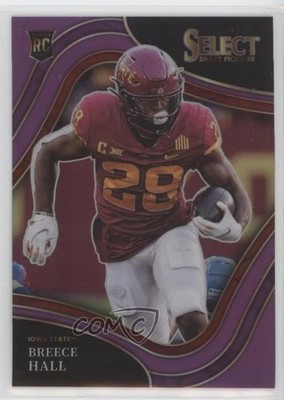 2022 Panini Select Draft Picks Purple Prizm 18/75 Breece Hall Rookie RC 0ud4