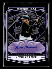 2019 Panini Chronicles #OA-KK Kevin Kramer Obsidian Auto Purple #/75 Pirates