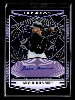 2019 Panini Chronicles #OA-KK Kevin Kramer Obsidian Auto Purple #/75 Pirates