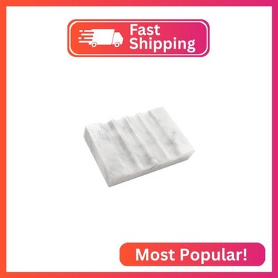 WeDoDecor Real Marble Soap Dish for Shower Stone Tray Small Bar Soap Holder with