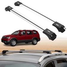 Roof Rack Crossbars For Kia Borrego 2009 Fits Raised Rails - Silver Roof Rack Crossbars For Kia Borrego 2009 Fits Raised Rails - Silver