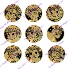 Pok&eacute;mon Scarlet & Violet Chinese Eeveelutions Coin Set-Full Set Secret Rare Coin