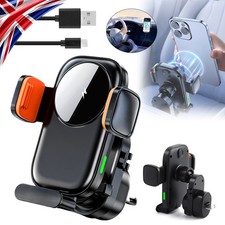 Wireless Car Charger 15W Fast Charging Phone Holder Automatic Clamping Mount NEW