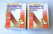 2x Nicorette Gum Fruit Chill 4mg 160ct HALEON, Made in Sweden EXP: 2/28