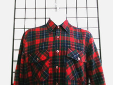VINTAGE ROYAL KNIGHT   MEDIUM / 15 - 15 1/2 NECK  PLAID / ACRYLIC FLANNEL SHIRT