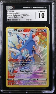 CGC Gem Mint 10 Kingdra TG03/TG30 Pokémon Astral Radiance Trainer