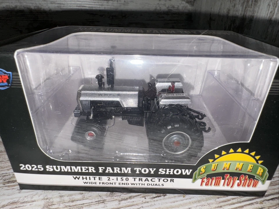 1/64 White 2-150 Tractor Rear Dual 2025 Summer Farm Toy Show Spec-Cast - Image 2 of 4