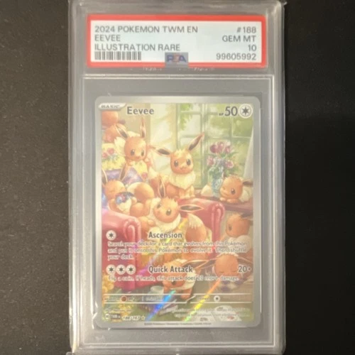 Pokémon Eevee Twilight Masquerade 188/167 Illustration Rare Holo PSA 10