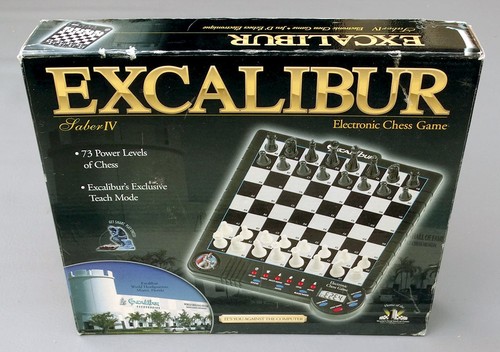 Saber IV Excalibur Electronic Chess Game In Box 73 Levels Complete EXC! Tested