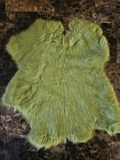 Genuine RABBIT SKIN FUR LEATHER PELT SOFT HIDE CRAFT GRADE GREEN
