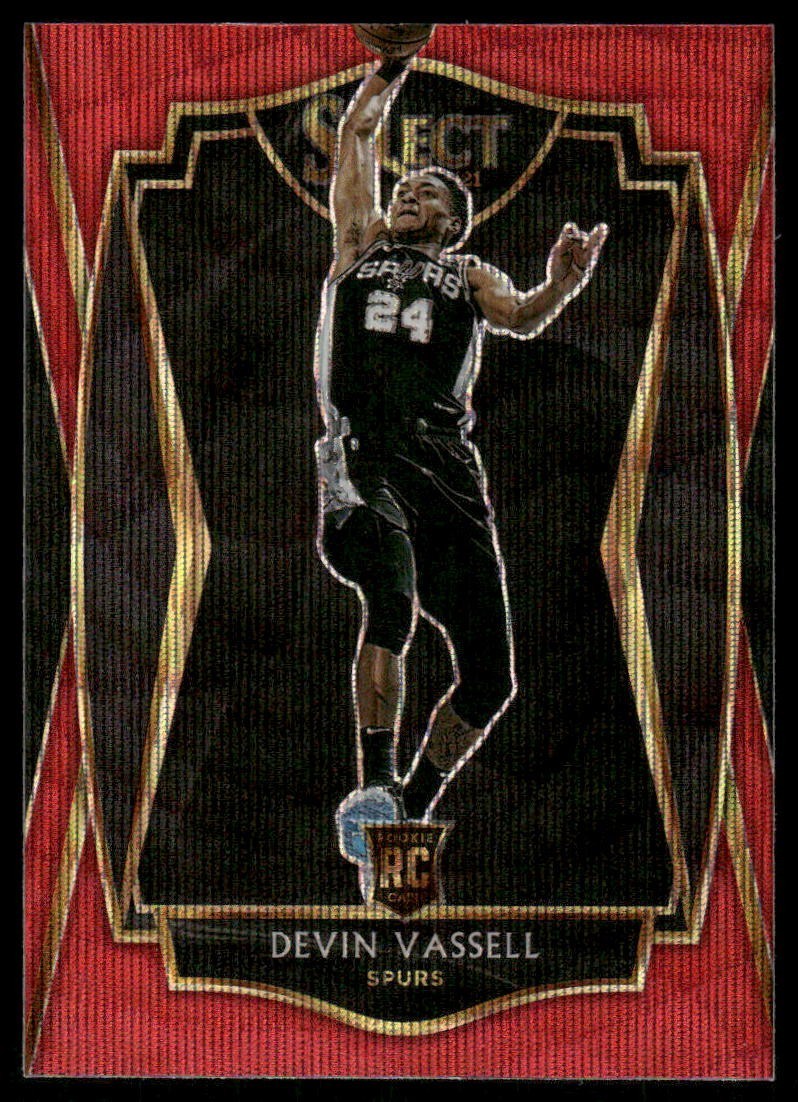 2020-21 Panini Select - Premier Level Devin Vassell #179 Red Wave