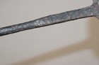 A VERY RARE LATE 17TH C NEW ENGLAND WROUGHT IRON HEARTH PEEL WITH A BALL FINIAL — photo 7