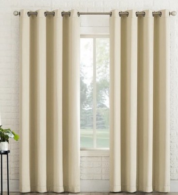 Sun Zero Broderick Theater Grade Blackout Panels 84 L x 52 W Cream 2-Pack