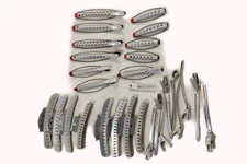 Aluminum Hair Curlers, rollers clips vintage VTG made in USA 28 pieces tip top