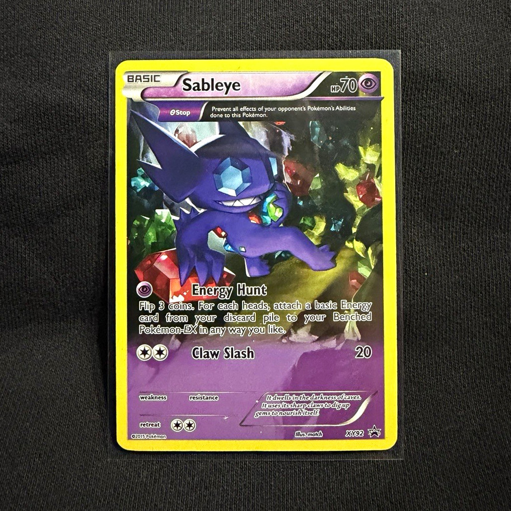Pokemon TCG Sableye XY92 Holo Promo Basic Psychic 70 HP English 2015