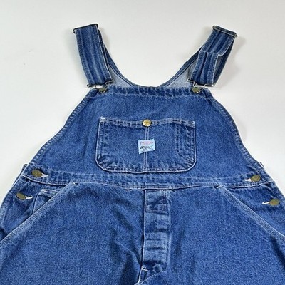 Vintage Pointer Brand Overalls Mens 34x30 Blue Denim Bibs Workwear