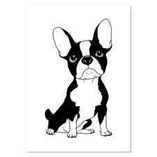 Poster / stampe da parete 'Bulldog francese seduto' (PP053711)