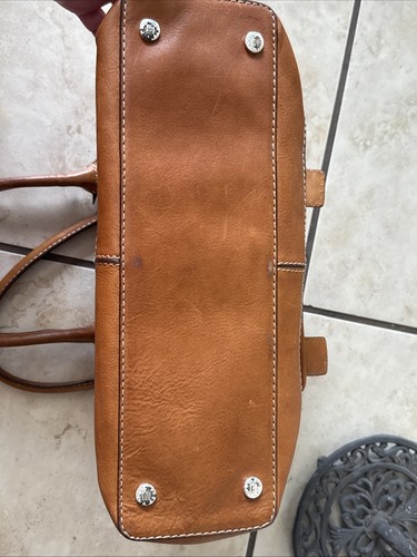 Vintage 1990 Y2K Michael Kors Cognac Leather Saddle Handbag - Picture 10 of 10