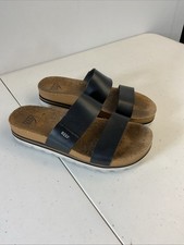 Reef Cushion Vista Hi Sandals Womens Size 8 Slip On Platform Sandal Black