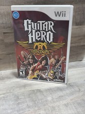 Guitar Hero Aerosmith Wii 2008 Nintendo Game CIB Complete
