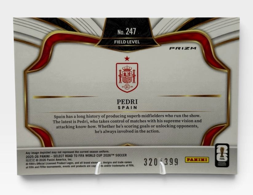 Pedri 2025-26 Panini Select Road to FIFA World Cup Pink Mojo #247 /399 view 2