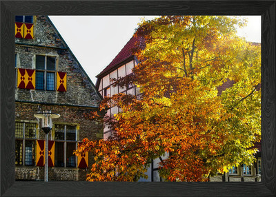 Herbstpracht in Werne gerahmtes Wandbild Poster Leinwanddruck Bild