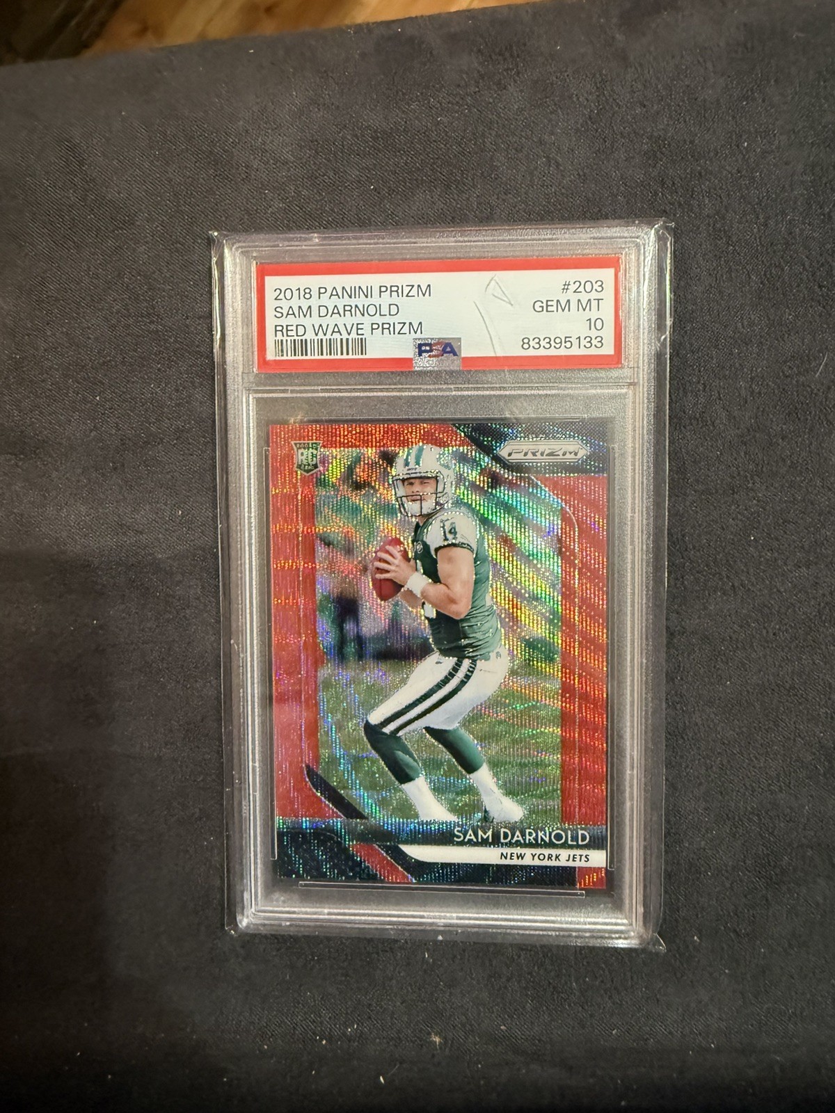 2018 Panini Prizm Red Wave Sam Darnold ROOKIE RC #/149  PSA 10 GEM