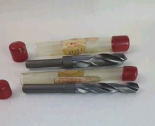 2 Galaxy 1/2" Reduced Shank High Speed Steel Drill Bits 25/32 & 9/16 Made In USA