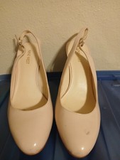 Nine West Comfort Pumps Tan Leather High Heel  Shoe - Size 8.5