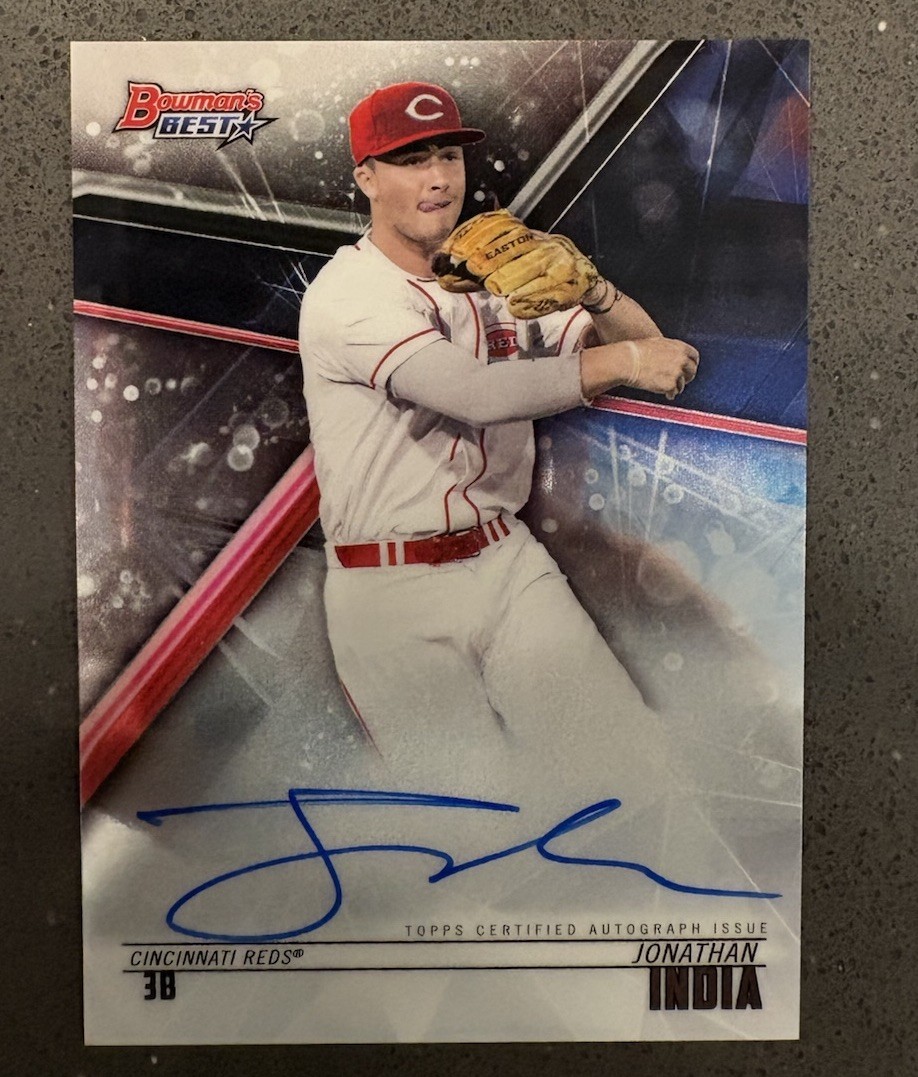 2018 Bowman's Best #B18-JI Jonathan India Best of 2018 Autographs Auto
