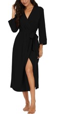 VINTATRE Women Kimono Robes Long Knit Bathrobe Lightweight Soft Knit Sleepwea...