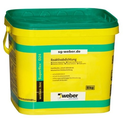 weber.tec Superflex D24 Reaktivabdichtung Dickbeschichtung Abdichtung 6 kg