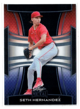 2025 Leaf Metal RED WHITE BLUE Prizm RC Seth Hernandez #162! Pirates! Rookie! /3